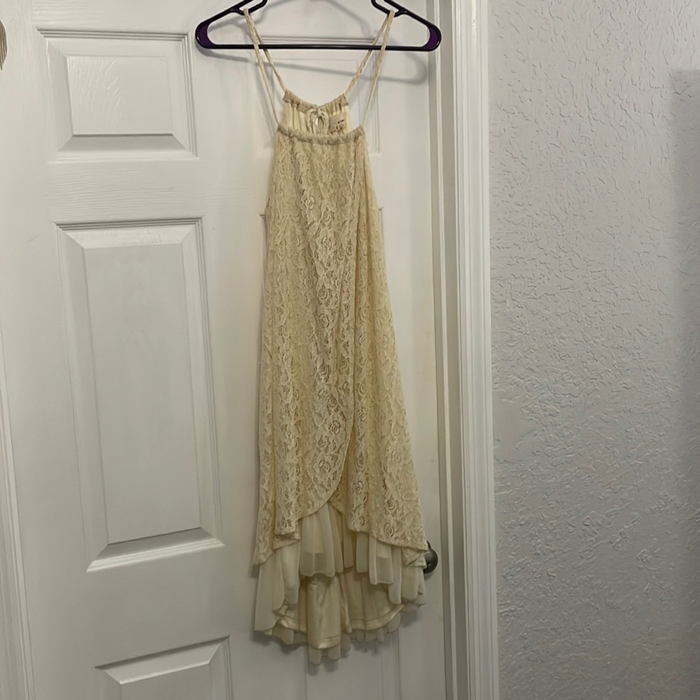 Beige Lace Boutique Dress
